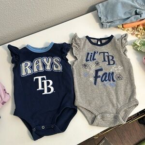 Tampa Bay Rays girl onesies